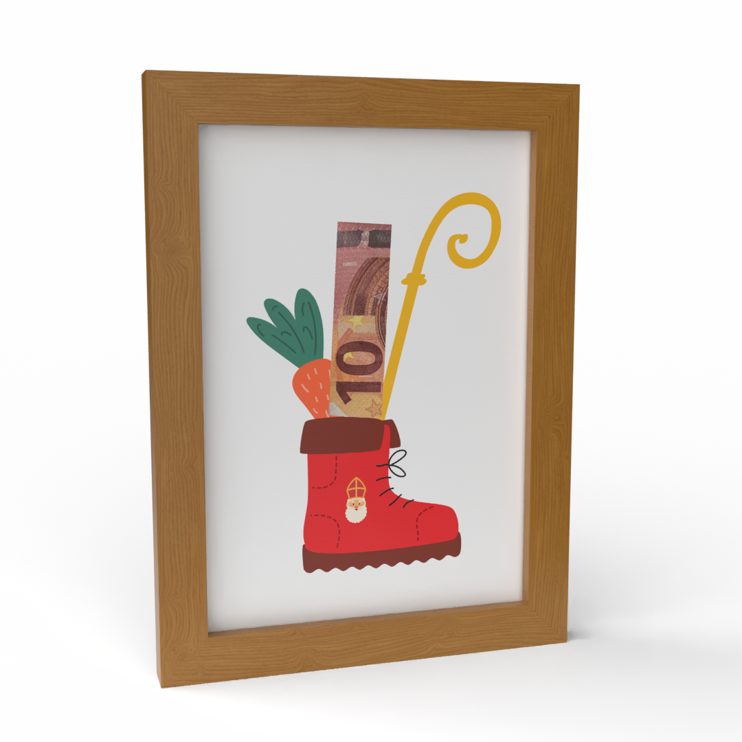 Fotolijst Geldcadeau - Sinterklaas Schoen zetten