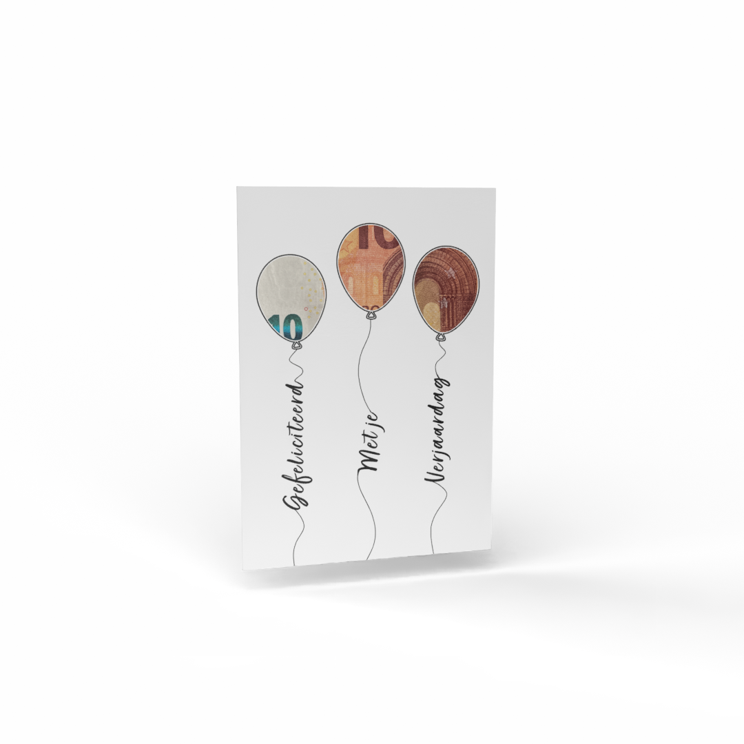 Fotolijst Geldcadeau - Gefeliciteerd & Ballonnen