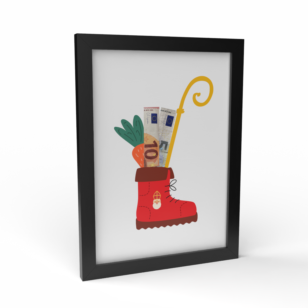 Fotolijst Geldcadeau - Sinterklaas Schoen zetten