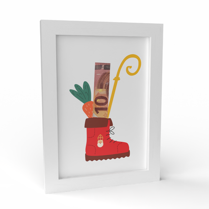 Fotolijst Geldcadeau - Sinterklaas Schoen zetten