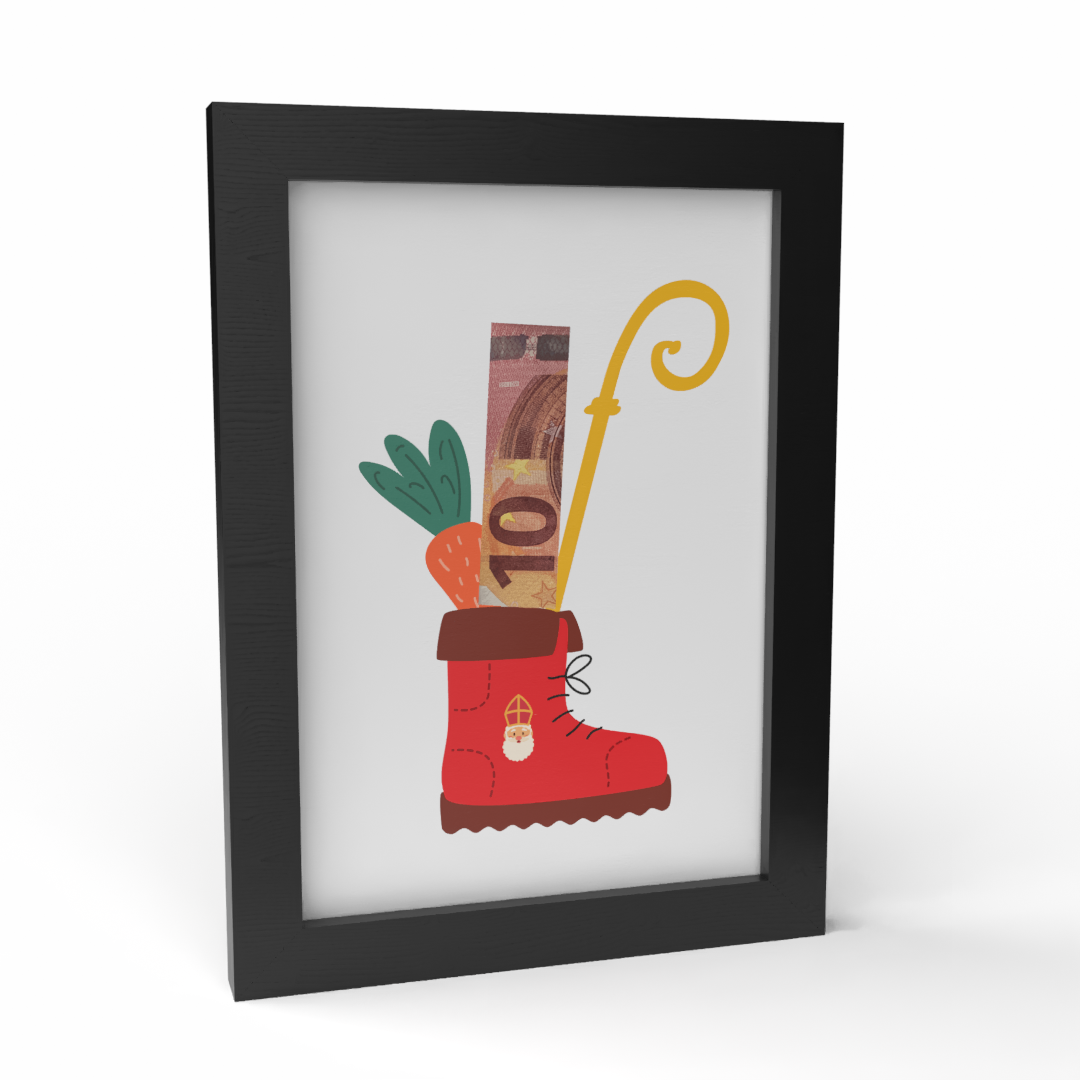 Fotolijst Geldcadeau - Sinterklaas Schoen zetten