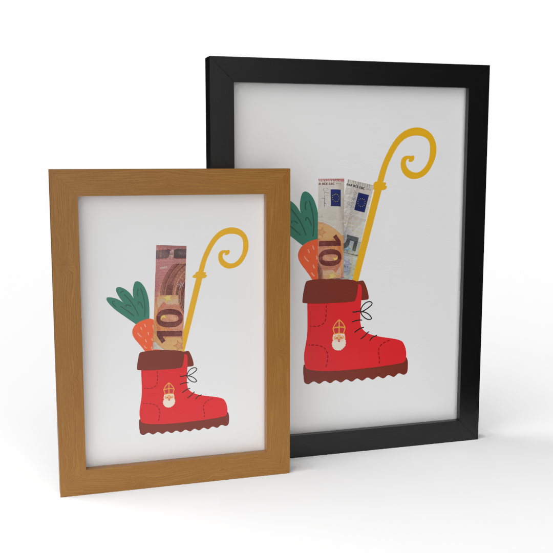 Fotolijst Geldcadeau - Sinterklaas Schoen zetten
